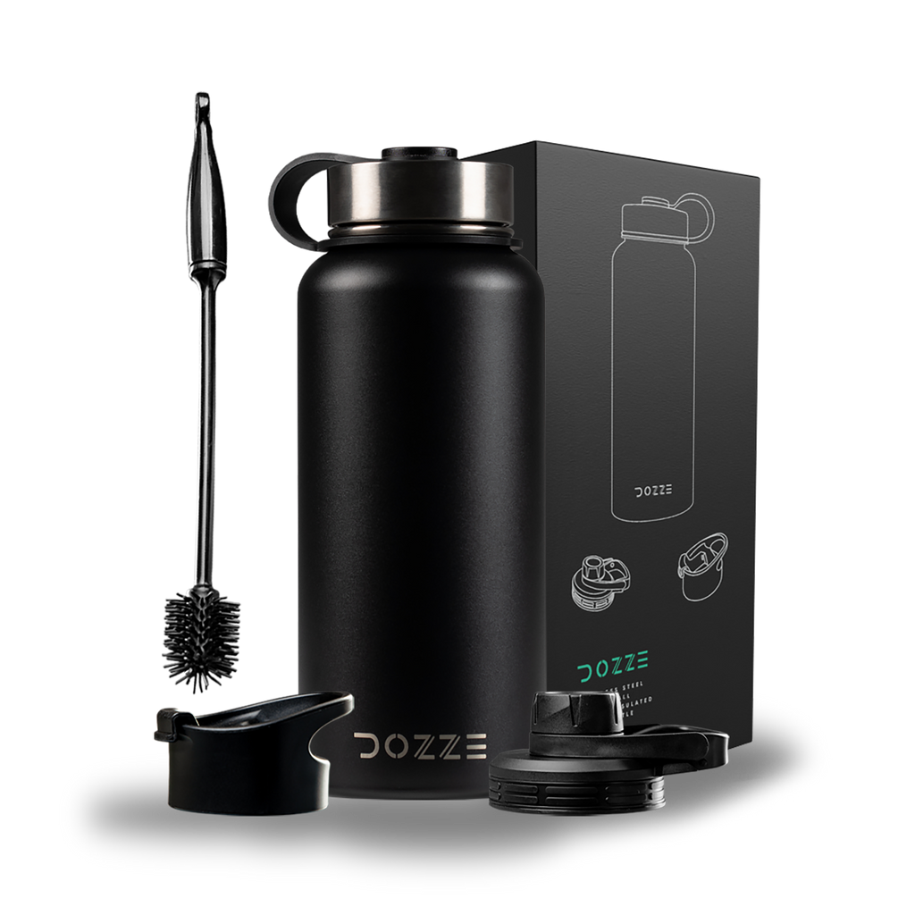 Midnight Black DOZZE Adventurer Water Bottle - 945ml - Dozze